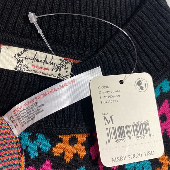 NWT- Free People Winter Warmer Bodysuit in Party Combo - Size: Small & Med - Picture 15 of 15